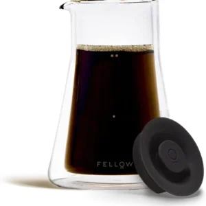 Fellow Stagg [XF] Pour-Over Coffee Maker Set – Stainless Steel Dripper, 20 oz Double Wall Glass Carafe & 30 Paper Filters, Built-in Ratio Aid, No Plastic Brewing, Matte Black view 7