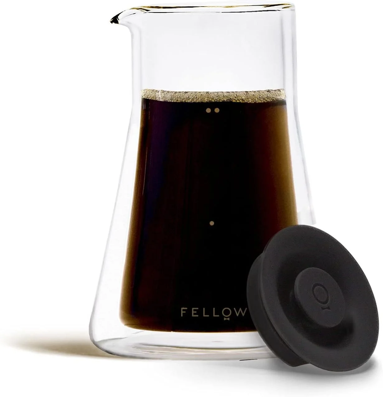 Fellow Stagg [XF] Pour-Over Coffee Maker Set – Stainless Steel Dripper, 20 oz Double Wall Glass Carafe & 30 Paper Filters, Built-in Ratio Aid, No Plastic Brewing, Matte Black view 7
