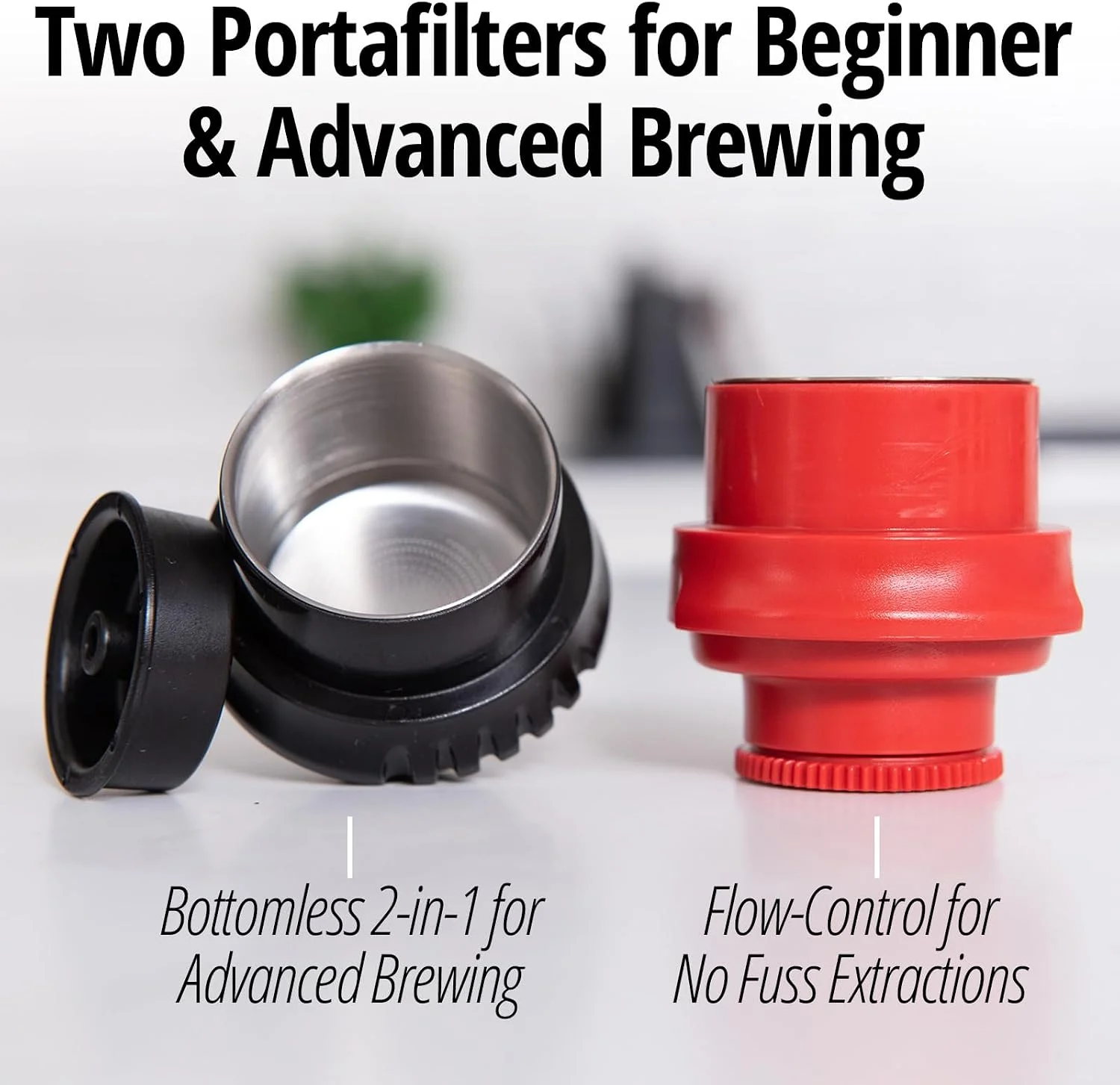 Compact manual espresso brewing