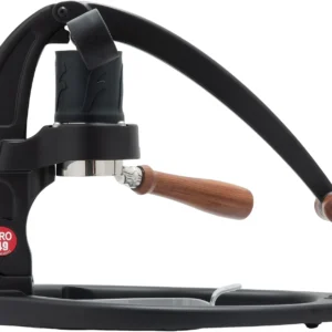 Flair UPDATED 49 PRO (Black) - All manual 49mm lever espresso maker with handled portafilter, pressure gauge and no plastics in brew path view 1