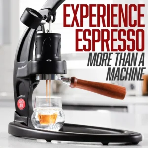 Flair UPDATED 49 PRO (Black) - All manual 49mm lever espresso maker with handled portafilter, pressure gauge and no plastics in brew path view 2