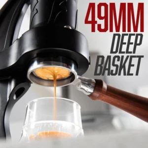 Flair UPDATED 49 PRO (Black) - All manual 49mm lever espresso maker with handled portafilter, pressure gauge and no plastics in brew path view 3