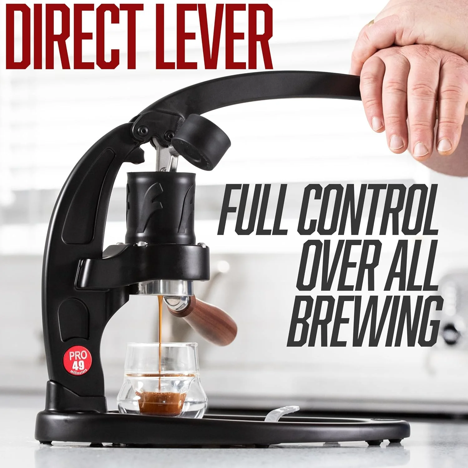 Integrated pressure gauge on Flair 49 PRO
