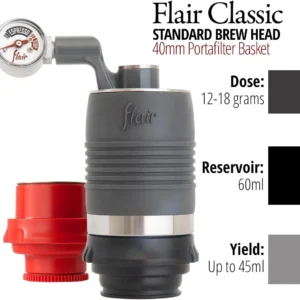 Flair UPDATED Espresso Maker - Classic: All manual lever espresso maker for the home - Pressure gauge and two portafilters included view 6