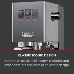 Gaggia RI9380/51 Classic Evo Pro Espresso Machine, Industrial Grey, Small view 3