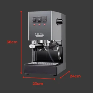 Gaggia RI9380/51 Classic Evo Pro Espresso Machine, Industrial Grey, Small