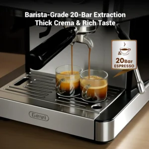 Gevi 20 Bar Espresso Machine with Built-in Grinder & Milk Frother | Professional Coffee Maker for Home | Cappuccino, Latte, 2.3L Removable Water Tank, Stainless Steel Steam Wand view 4