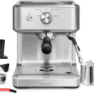 Gevi EzBru 1000 58mm Commercial Espresso Machine | PID & NTC Temp Control, 4 Adjustable Shot/Temp, Powerful Steam Wand & Barista Kit for Home & Café view 1