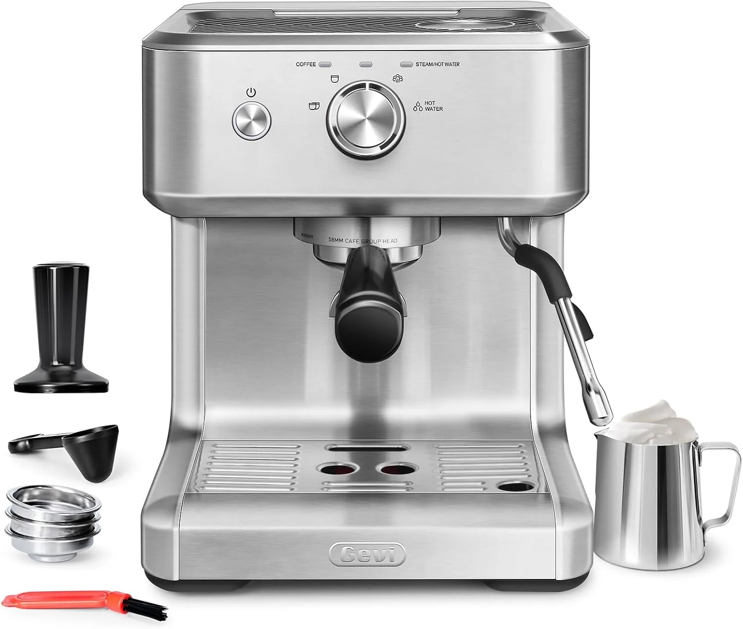 Gevi EzBru 1000 professional espresso machine setup
