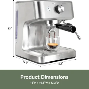Gevi EzBru 1000 58mm Commercial Espresso Machine | PID & NTC Temp Control, 4 Adjustable Shot/Temp, Powerful Steam Wand & Barista Kit for Home & Café view 2