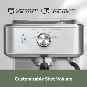 Gevi EzBru 1000 58mm Commercial Espresso Machine | PID & NTC Temp Control, 4 Adjustable Shot/Temp, Powerful Steam Wand & Barista Kit for Home & Café view 4
