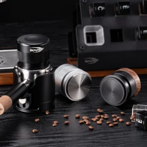 IKAPE 53mm Espresso Tamper, Premium Barista Coffee Calibrated Tamper with Spring Loaded, 100% Stainless Steel Tamper Compatible with 54MM Breville Bottomless Portafilter (Black) view 6