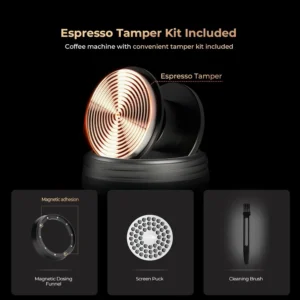 IKAPE KAPO K2 Portable Espresso Machine with Bl uetooth APP Connect & 51mm Bottomless Basket, Electric Coffee Maker 20 Bar Pressure, for Home, Travel, Camping view 6
