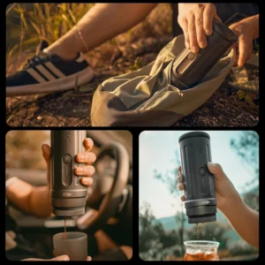 IKAPE KAPO K2 Portable Espresso Machine with Bl uetooth APP Connect & 51mm Bottomless Basket, Electric Coffee Maker 20 Bar Pressure, for Home, Travel, Camping view 7