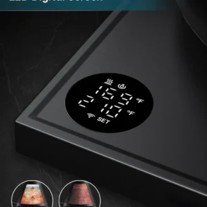 INTASTING Electric Kettle, Gooseneck Electric Kettle, ±1℉ Precise Temperature Control, Stainless Steel Interior, Quick Heating for Pour Over Coffee, Tea & Boiling Water, 0.9L (Matte Black) view 6