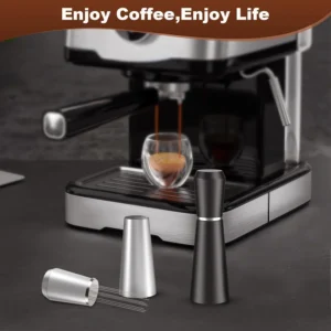 Jeymei WDT Espresso Distribution Tool,Espresso Whisk with 8 Extra 0.35mm 304 Stainless Steel Needles，Espresso Comb Tool for Barista Black Coffee Ground Stirrer view 6