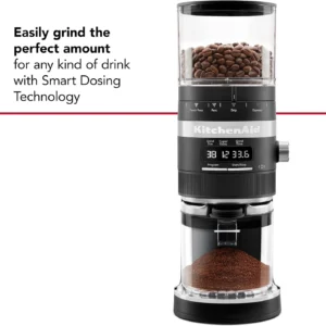 KitchenAid Burr Coffee Grinder - KCG8433 - Black Matte view 2