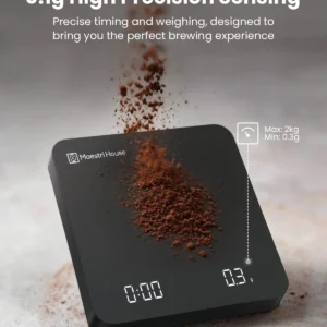 Maestri House S1 Air Ultra-Slim Espresso Coffee Scale with Timer, 0.1g Precision Shot Scale with Auto Tare & 3 Smart Brew Modes, Rechargeable Digital Scale for Espresso & Pour Over view 3