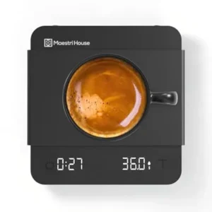 Maestri House S1 Air Ultra-Slim Espresso Coffee Scale with Timer, 0.1g Precision Shot Scale with Auto Tare & 3 Smart Brew Modes, Rechargeable Digital Scale for Espresso & Pour Over