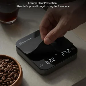 Maestri House S2 Espresso Coffee Scale with Timer, USB-C Rechargeable 2kg/0.1g Precision Shot Scale, Digital Scale for Espresso Brewing(Black & Silver)