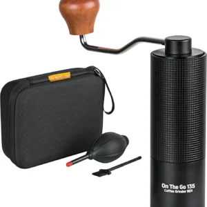 Manual Coffee Grinder - Stainless Steel Conical Burr with Adjustable Setting, Double Bearing - Max Capacity 0.88oz, Hand Grinder for Home, Travel and Camping, and Gift view 1