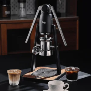 Manual Espresso Maker Set - Hand Press Espresso Machine – 12Bar Pressure Profiling, Dual-Lever Manual Coffee Maker with Pre-Infusion, Portable for Custom Espresso Shots, Stainless Steel (Black) view 3