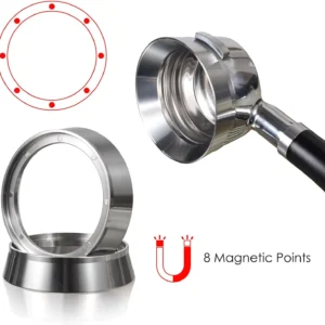 MATOW Magnetic Espresso Dosing Funnel for 58mm Portafilter | 8 Built-In Magnets, 304 Stainless Steel, Mess-Free Dosing Ring V2, Magnetic Fit