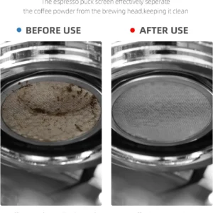 MHW-3BOMBER 54mm Puck Screen - 0.8mm Espresso Puck Screen - Metal Reusable Coffee Filter for Breville Sage 54mm Portafilter Basket - Double-layer Espresso Screen FG5591M-OS view 5