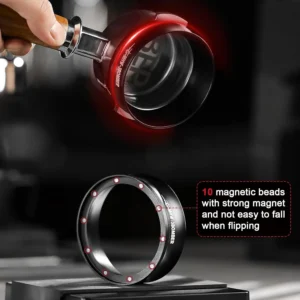 MHW-3BOMBER 58mm Espresso Dosing Funnel Magnetic Coffee Dosing Ring Portafilter Funnel Barista Tools Compatible with 58MM Portafilter DR5546B-OS view 2