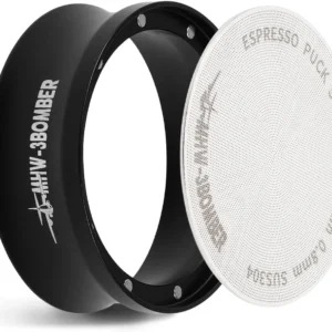 MHW-3BOMBER 58mm Espresso Dosing Funnel Magnetic Coffee Dosing Ring Portafilter Funnel Barista Tools Compatible with 58MM Portafilter DR5546B-OS