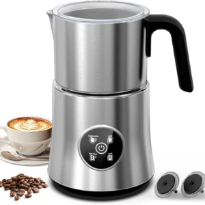 Milk Frother and Steamer, 17oz Detachable Stainless Steel Jug Electric Milk Frother, 4-in-1 Automatic Cold Foam Maker and Milk Warmer for Coffee, Latte, Cappuccino, Hot Chocolate view 1