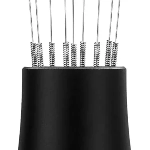 Normcore WDT Distribution Tool with Stand V3-9 Prong Needle Espresso Stirrer - 18 Needles 0.25mm / 0.3mm Thick Spring Wires - Weiss Distribution Technique - Anodized Aluminum Handle view 3