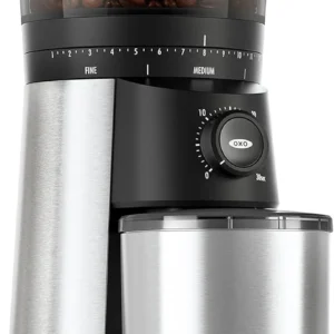 OXO Brew Conical Burr Coffee Grinder - Silver, Stainless Steel Burrs, One-Touch Automatic Smart Grind view 1