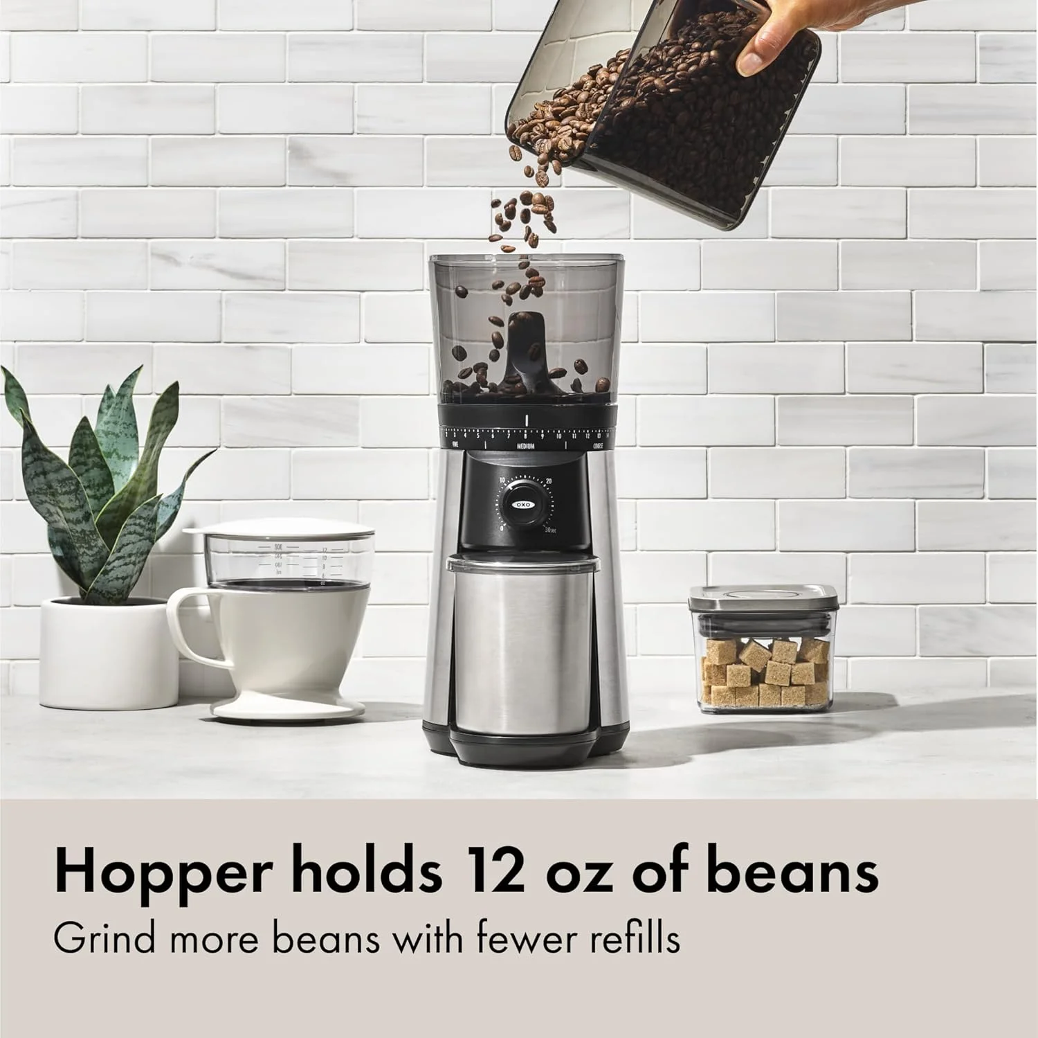 Stainless steel conical burrs for uniform coffee grounds