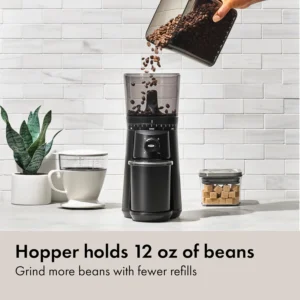 OXO Brew Conical Burr Grinder - Matte Black, Stainless Steel Burrs, One-Touch Automatic Smart Grind view 2