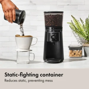 OXO Brew Conical Burr Grinder - Matte Black, Stainless Steel Burrs, One-Touch Automatic Smart Grind view 4