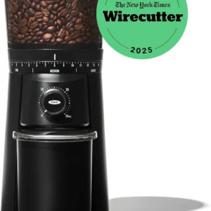 OXO Brew Conical Burr Grinder - Matte Black, Stainless Steel Burrs, One-Touch Automatic Smart Grind