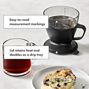 OXO Brew Pour Over Coffee Maker with Water Tank — Matte Black view 3