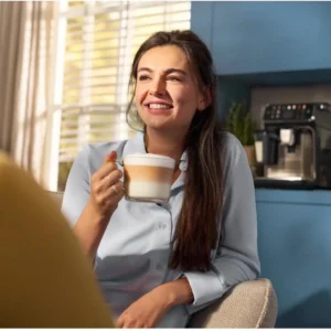 Philips 2200 Series Fully Automatic Espresso Machine, LatteGo Milk Frother, 3 Coffee Varieties, Intuitive Touch Display, 100% Ceramic Grinder, AquaClean Filter, Aroma Seal, Black (EP2230/14) view 5