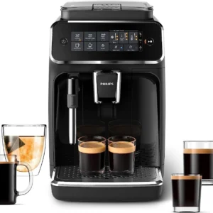 Philips 3200 Series Fully Automatic Espresso Machine, Classic Milk Frother, 4 Coffee Varieties, Intuitive Touch Display, 100% Ceramic Grinder, AquaClean Filter, Aroma Seal, Black (EP3221/44) view 1