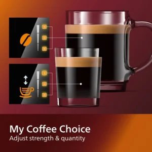 Philips 3200 Series Fully Automatic Espresso Machine, Classic Milk Frother, 4 Coffee Varieties, Intuitive Touch Display, 100% Ceramic Grinder, AquaClean Filter, Aroma Seal, Black (EP3221/44) view 6