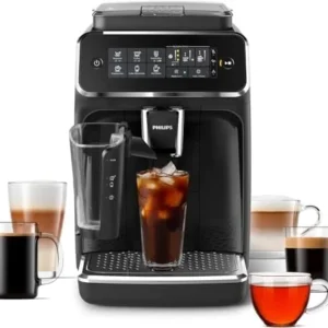 Philips 3200 Series Fully Automatic Espresso Machine - LatteGo Milk Frother & Iced Coffee, 5 Coffee Varieties, Intuitive Touch Display, Black, (EP3241/74) view 6