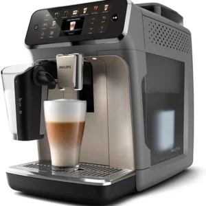 Philips 5500 LatteGo Automatic Espresso Machine - 20 Coffee Varieties, Intuitive Touch Display, SilentBrew, 100% Ceramic Grinder, AquaClean Filter, Grey Chromed (EP5544/90) (Renewed) view 4