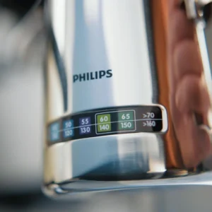 Philips Temperature Perfection Milk Jug - Integrated Temperature Indicator, Smooth Microfoam, Stainless Steel, 450ml Capacity, Perfect for Latte Art, Espresso Accessory (CA8012/10) view 6