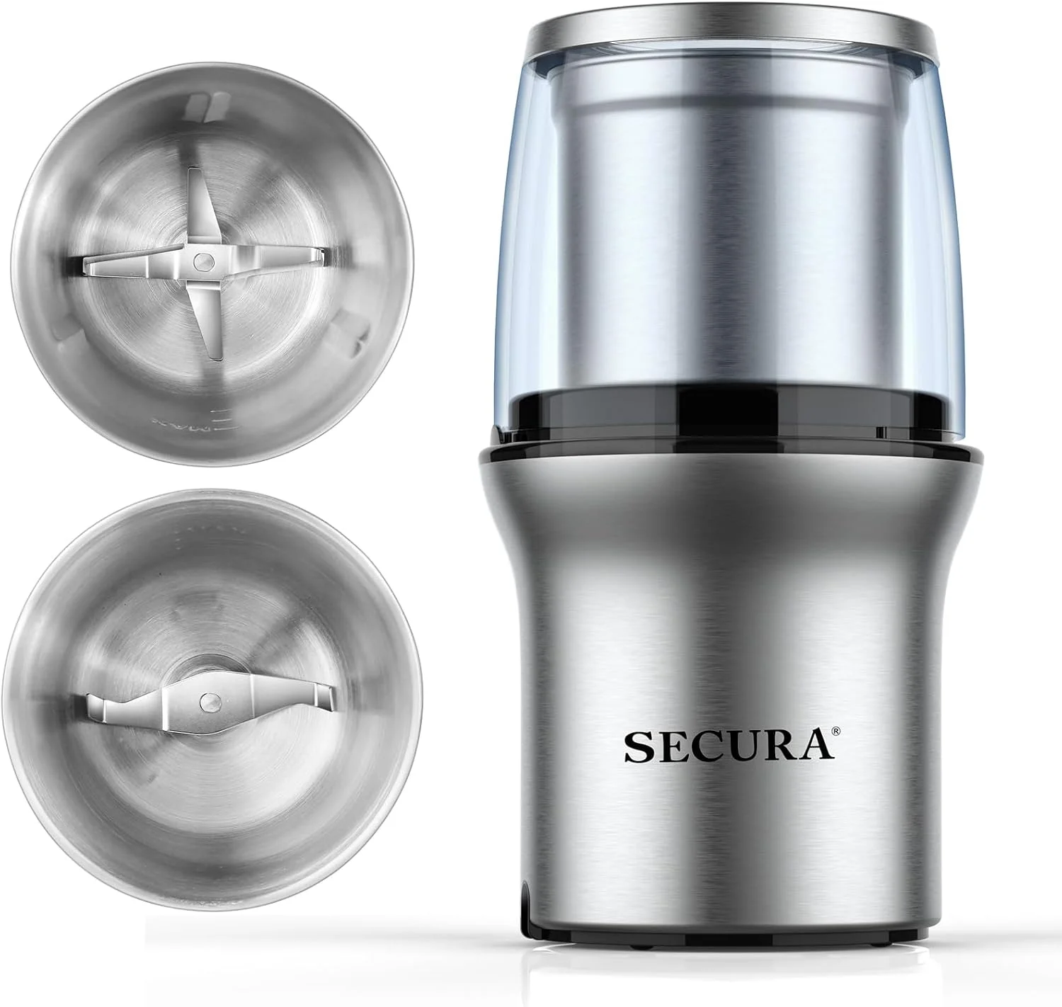 Secura electric coffee grinder for precision home brewing