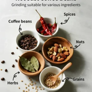 SHARDOR Electric Coffee Grinder, 70g Large Capacity Spice Grinder with Visual Timing Knob for Precise Grind, Quiet Coffee Bean Grinder for Espresso, French Press, Herbs and Grains, Black view 3