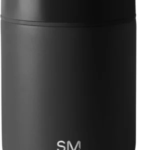 Simple Modern Delta Coffee Canister | Airtight Vacuum Seal with Auto-Reseal Technology | Ceramic Lined Stainless Steel Container for Coffee Grounds, Beans, Tea | 1.1L, Midnight Black view 1