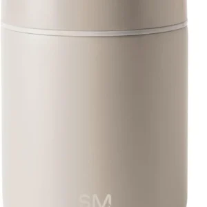 Simple Modern Delta Coffee Canister | Airtight Vacuum Seal with Auto-Reseal Technology | Ceramic Lined Stainless Steel Container for Coffee Grounds, Beans, Tea | 1.1L, Midnight Black