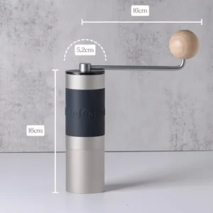【Sliver】KINGrinder K2 Manual Coffee Grinder Straight Handle Stainless Burr | Supports grind settings for various brewing methods such as pour-over and espresso