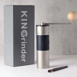【Sliver】KINGrinder K6 Manual Coffee Grinder Straight Handle Stainless Burr | Supports grind settings for various brewing methods such as pour-over and espresso view 2